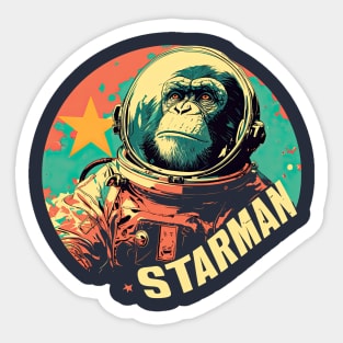 Starman David Bowie Monkey Sticker